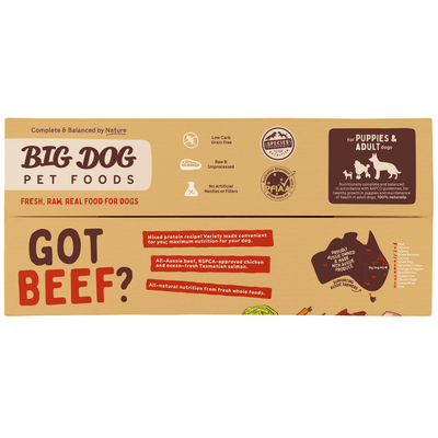 Big Dog Raw Food For Dogs Beef 3Kg
