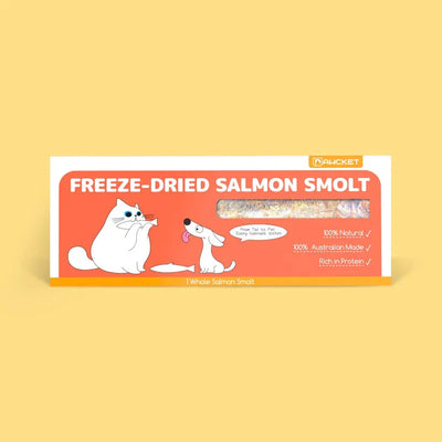PAWCKET-Freeze Dried Raw Salmon Smolt Treat 1 Whole Pc