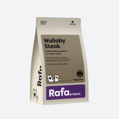 RAFA Raw Freeze-Dried Treats | Human-Grade Wallaby Steak 60g