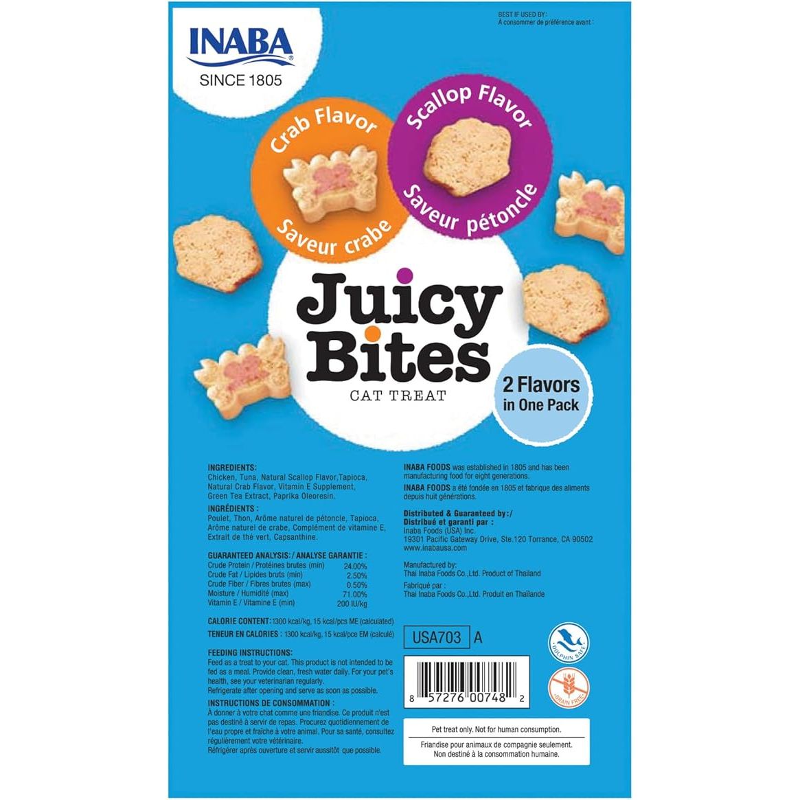 INABA Cat Juicy Bites Scallop and Crab Flavour