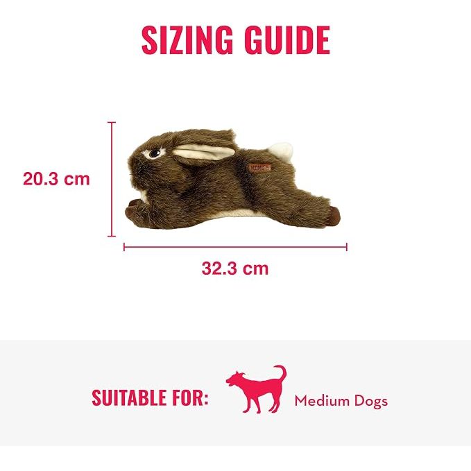 KONG Dog Toy Wild Low Stuff Rabbit Medium