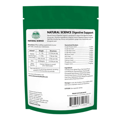 Oxbow Supplements Natural Science Digestive Support