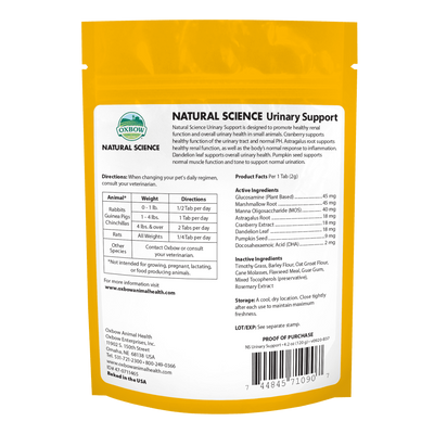 Oxbow Supplements Natural Science Urinary Support