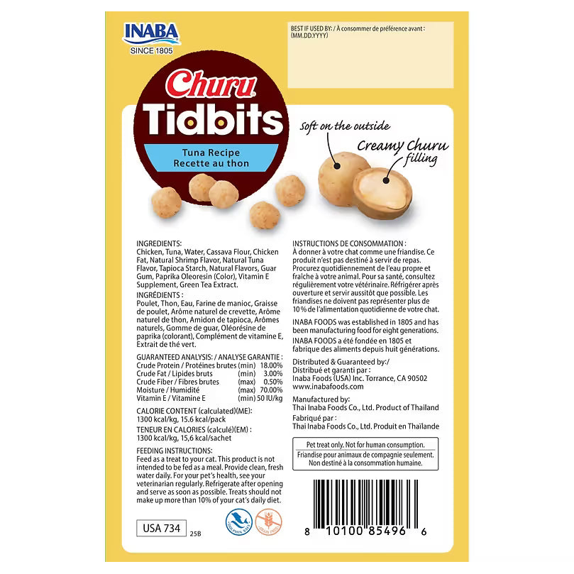 Inaba Cat Treat Tidbits Tuna 96g