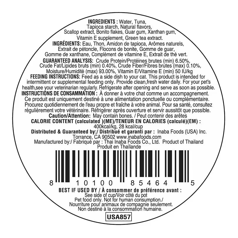 INABA Cat Dashi Delights Tuna Recipe 56G