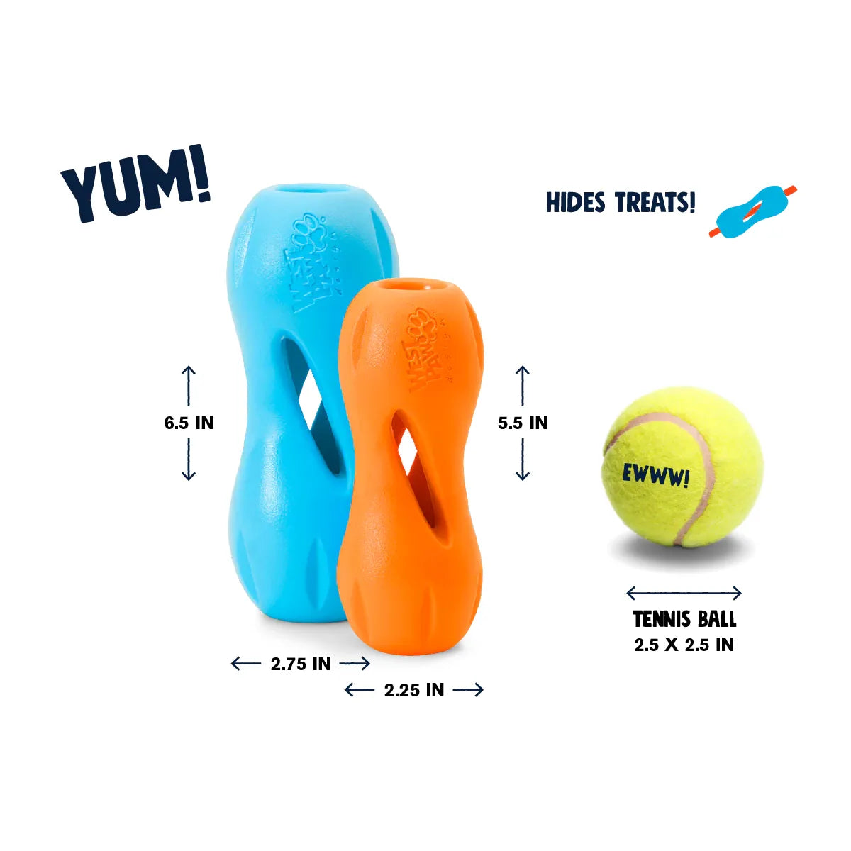 West Paw Qwizl Tough Puzzle Toy Treat Dispensing Dog Toy