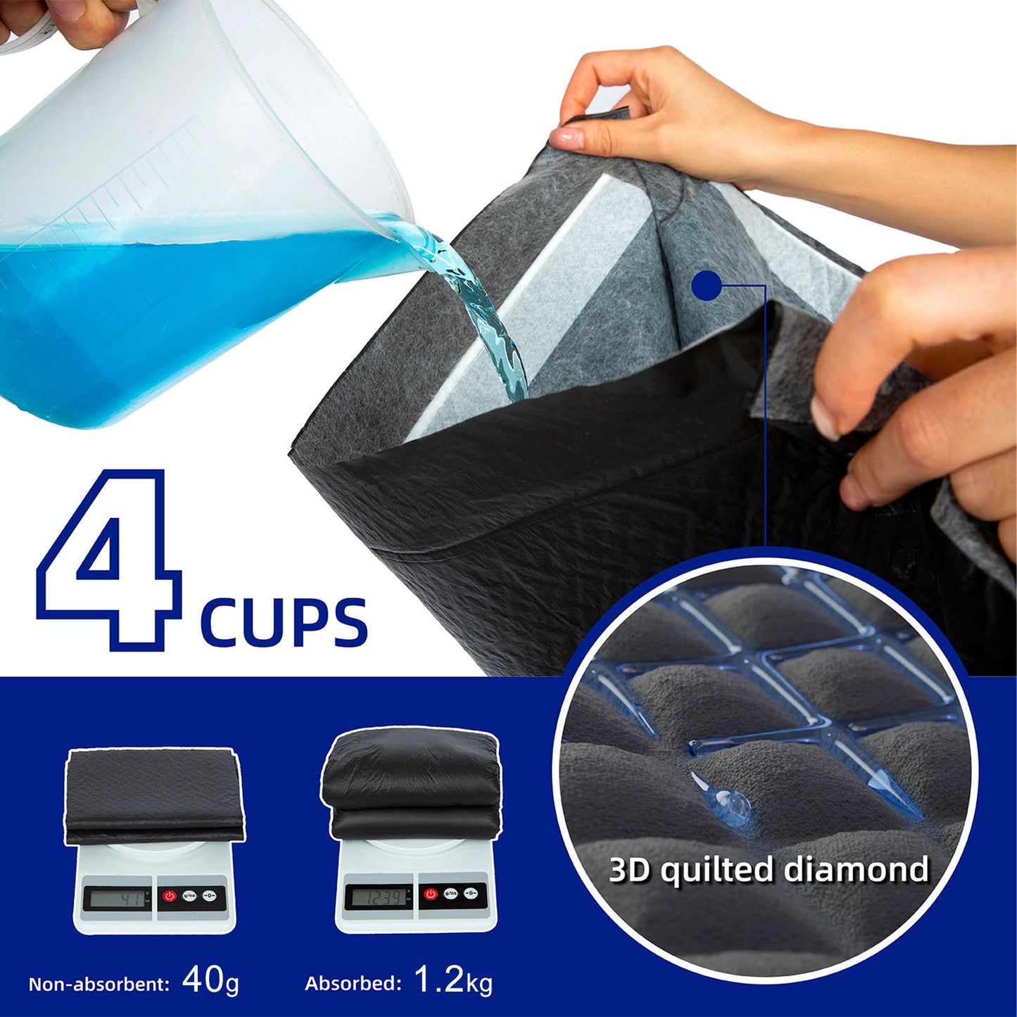 Pet Marvel Pet Toilet Training Pads Super Absorbent with Odour Control Activated Carbon 50pk