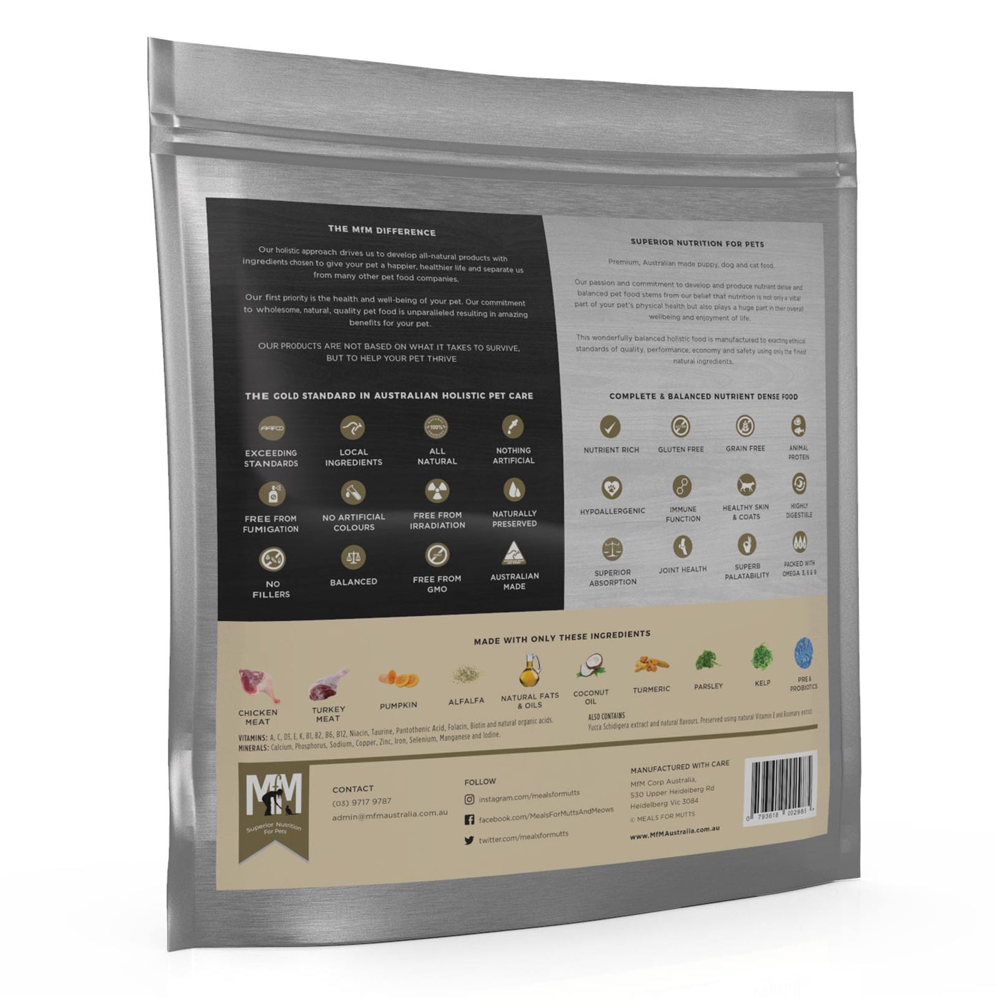 Meals for Meows Kitten Dry Food Grain and Gluten Free Turkey and Chicken 2.5Kg
