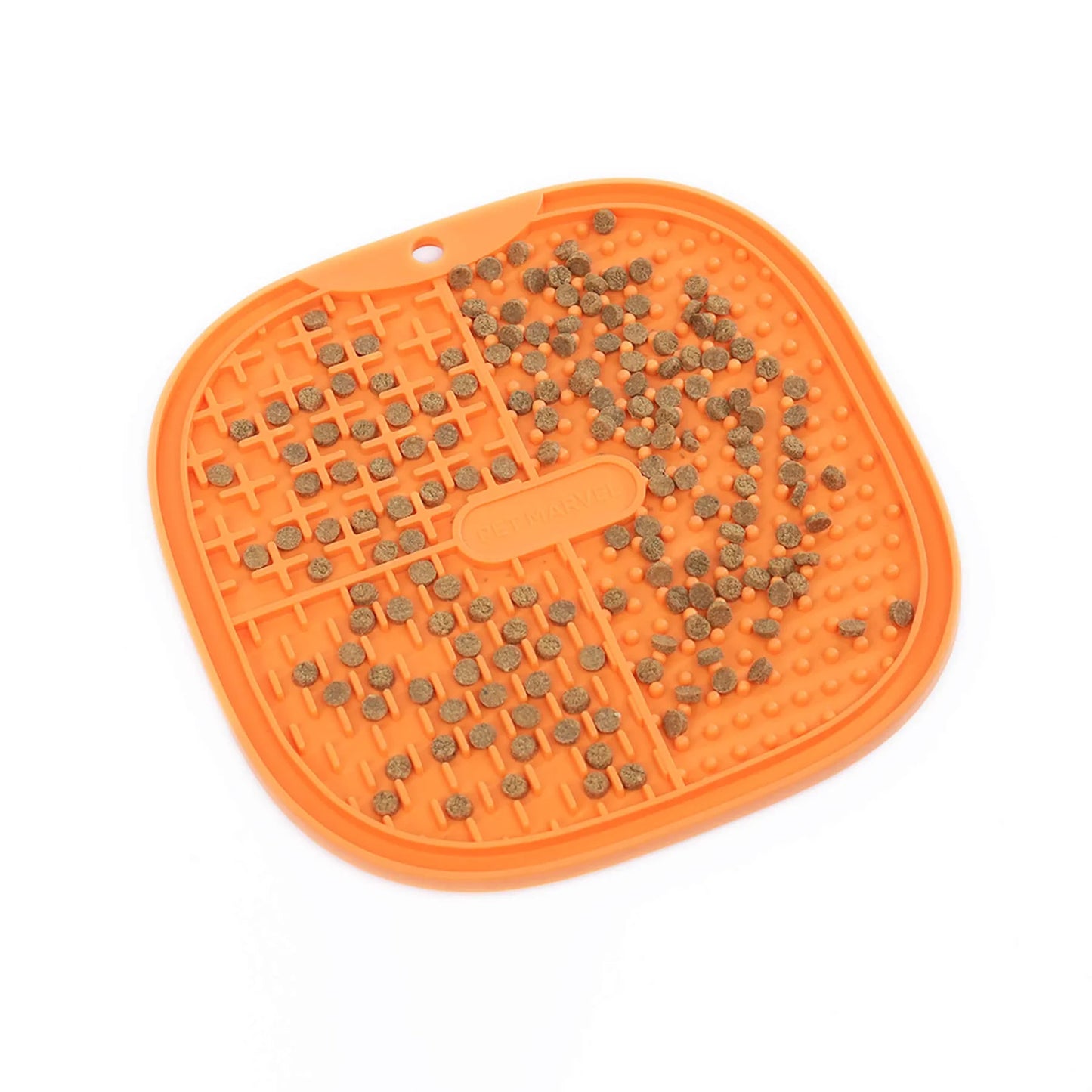 Pet Marvel Pet Licking Food Plate Wallable Orange