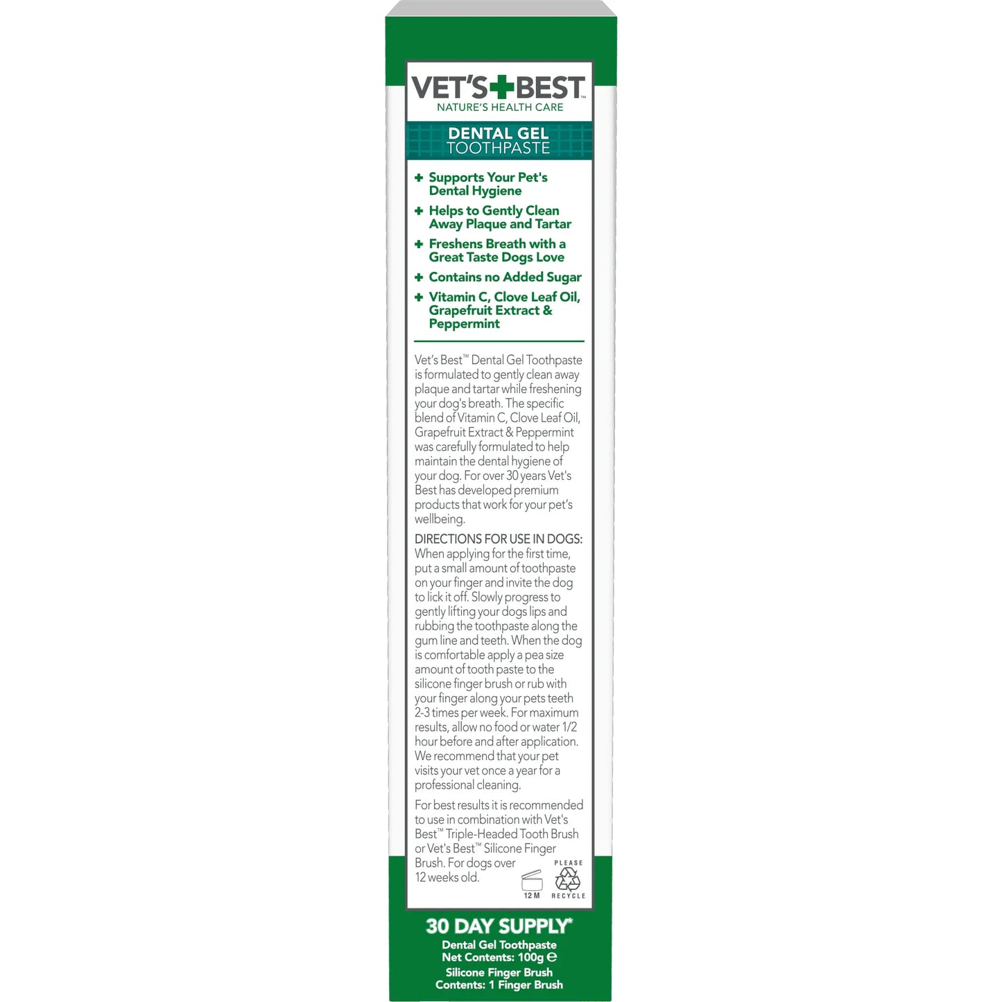 Vet's Best Dental Gel Toothpaste for Dogs 100g