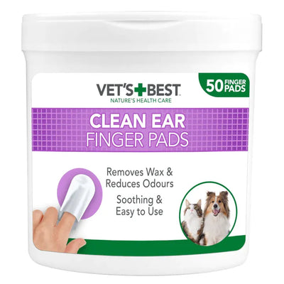 Vet’s Best Clean Ear Finger Pads 50pc