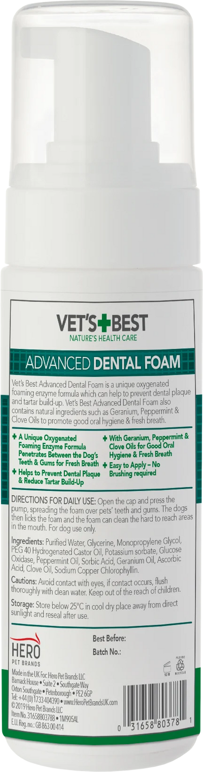 Vet's Best Advanced Dental Foam 150ml