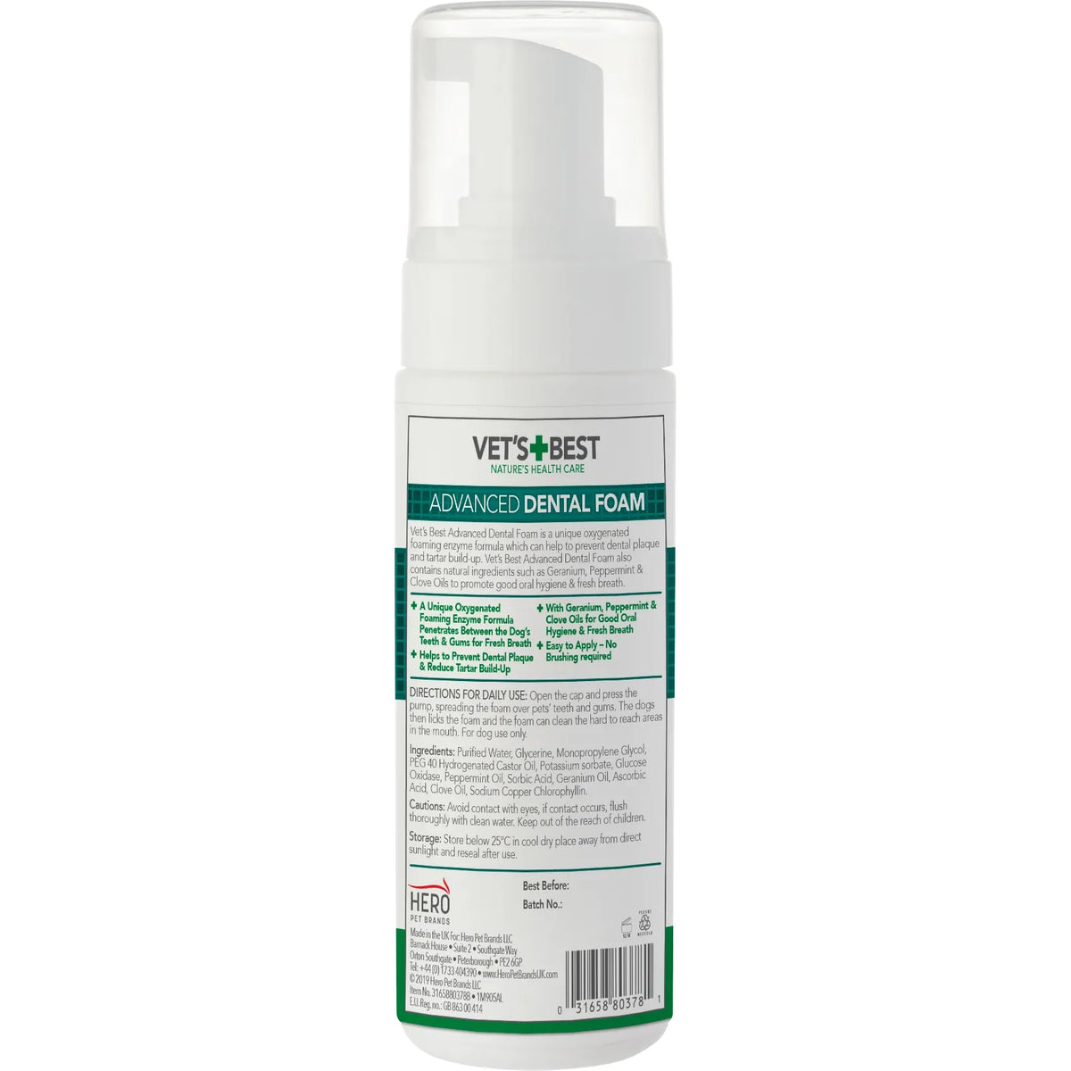 Vet's Best Advanced Dental Foam 150ml