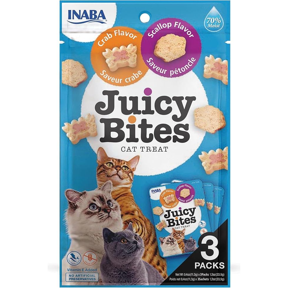INABA Cat Juicy Bites Scallop and Crab Flavour