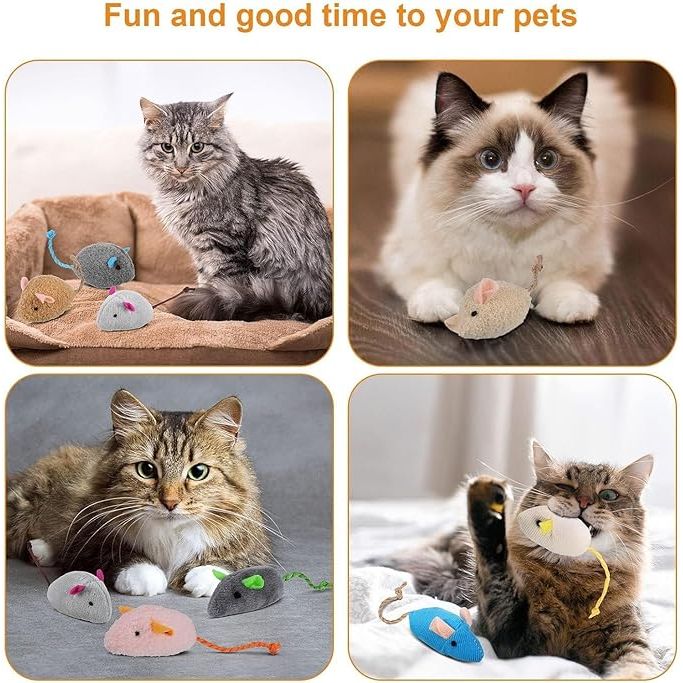 Catnip-Filled Mice Toys For Cats 3PK