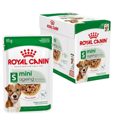 ROYAL CANIN Mini Ageing Chunks in Gravy Wet Dog Food 85g x 12