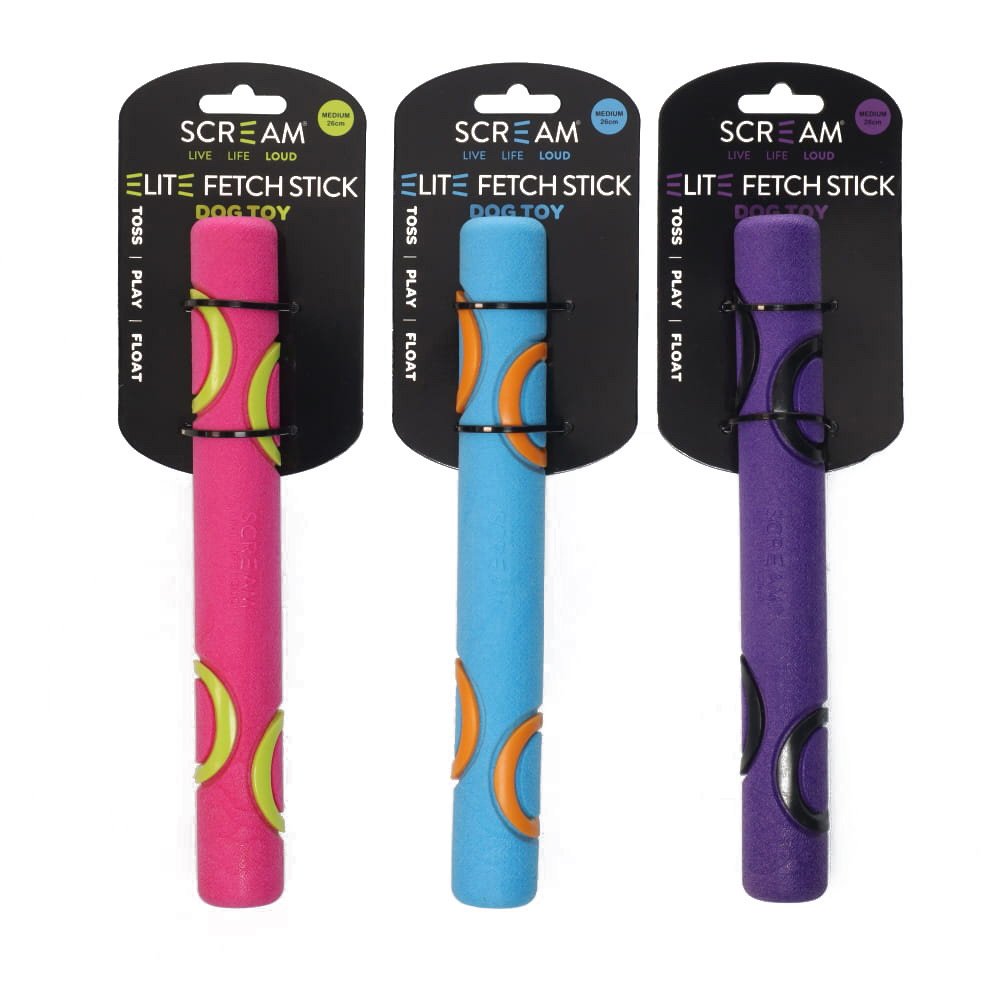 Scream Elite Fetch Stick Loud Blue & Orange - Medium