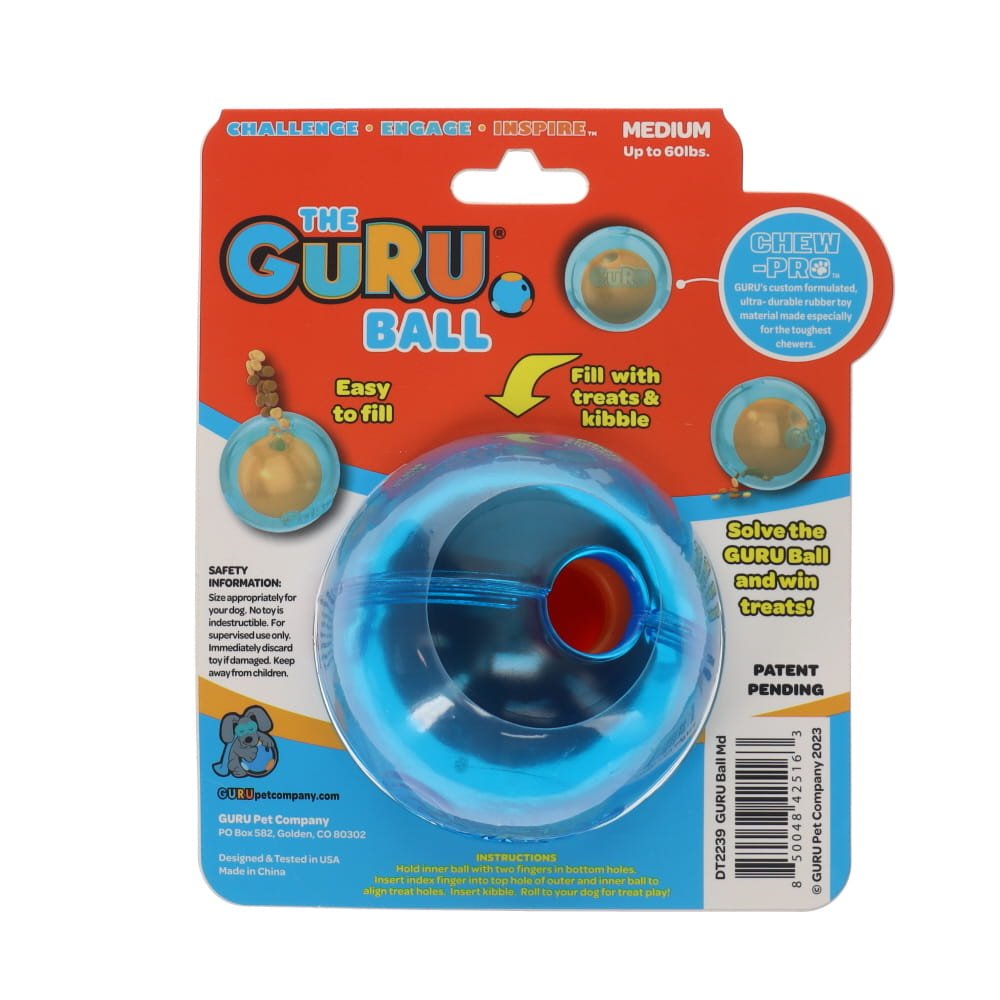 GURU Dog Toy Treat Dispensing Toy Ball