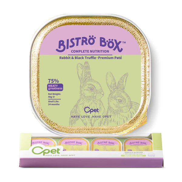 OPET Wet Cat Food Premium Bistro Box - RABBIT & BLACK TRUFFLE RECIPE