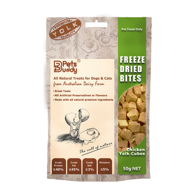 PetsBuddy Freeze Dried Chicken Yolk Cubes 50g