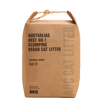 ABC Vegan Cat Litter Natural Scent – Biodegradable, Clumpable, Flushable 4kg