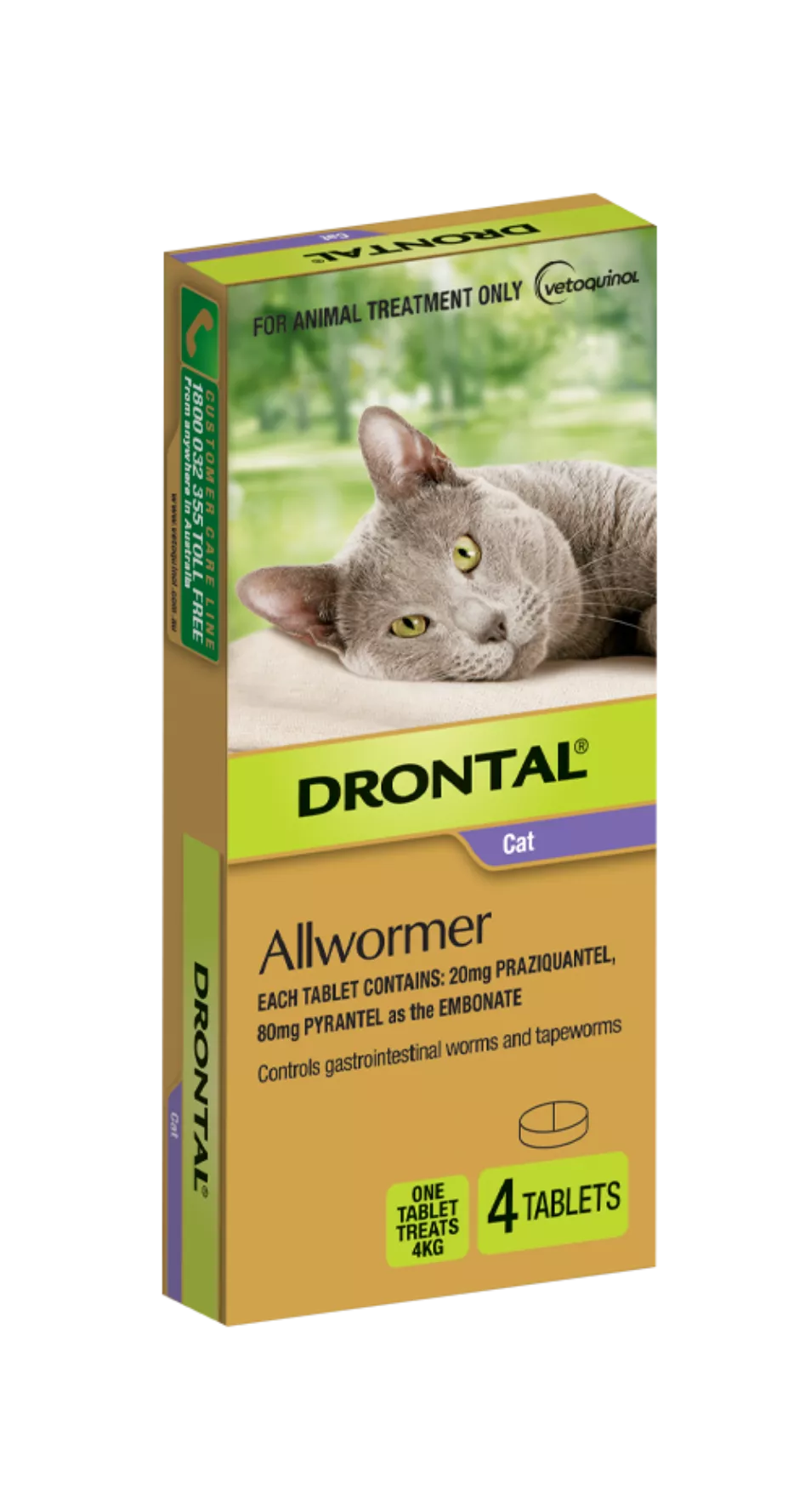 Drontal Allwormer® Tablets for Cats 4kg 4 Tablets
