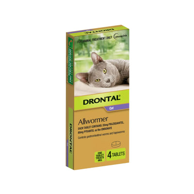 Drontal Allwormer® Tablets for Cats 4kg 4 Tablets