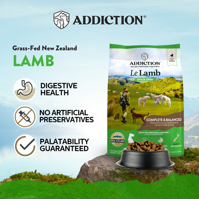 Addiction Air Dried Dog Food Raw Alternative Herbed Lamb And Potatoes Dinner 910g