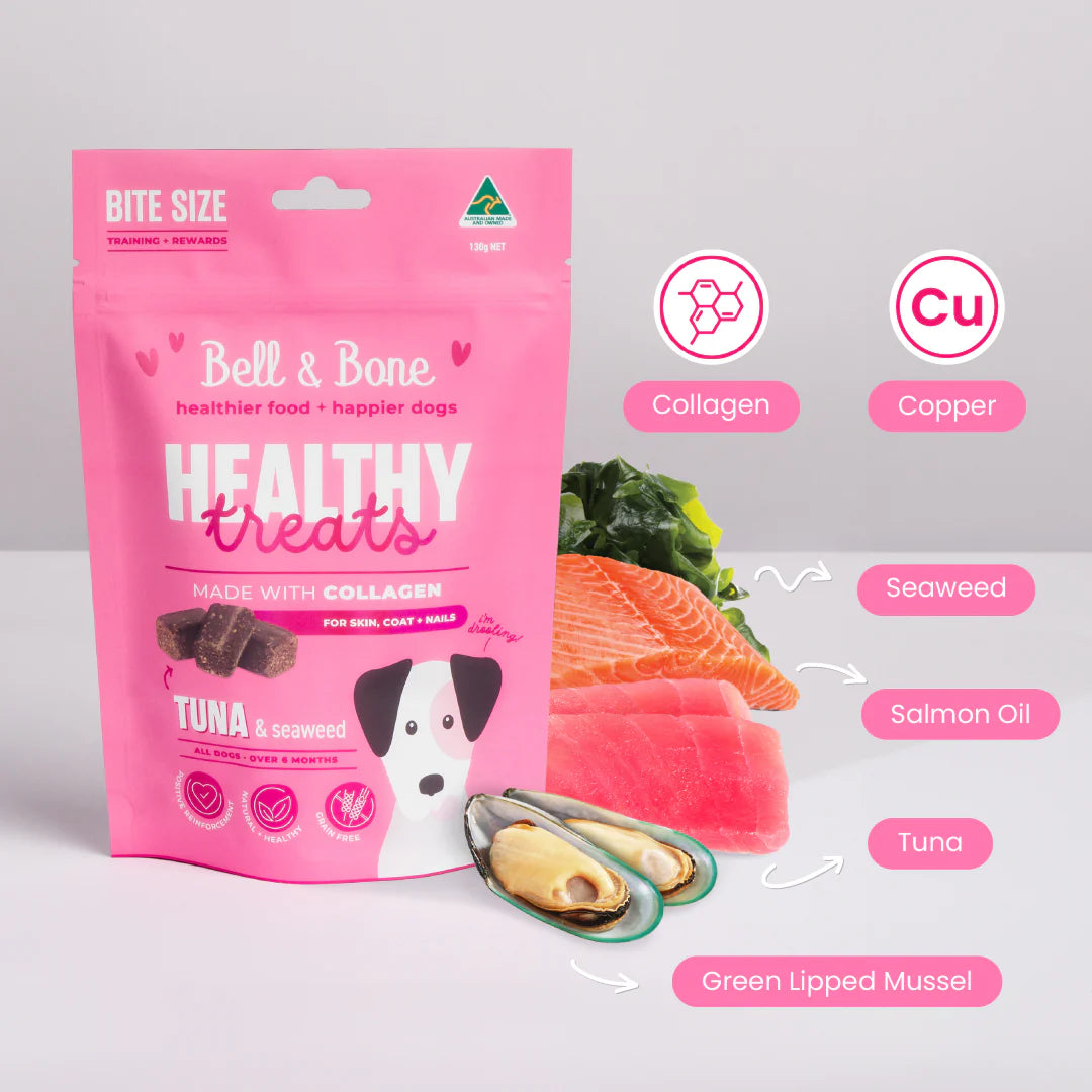 Bell and Bone Healthy Treats - Tuna & Seaweed for skin, coat and nails