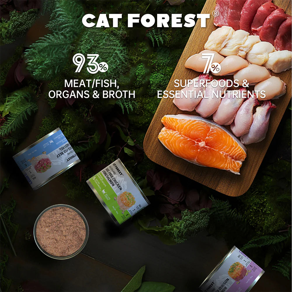 CAT FOREST Wet Cat Food Grass-Fed Beef & Mackerel