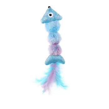 GIGWI Cat Toy - Catch & Scratch Ice Cream Crinkle Fish