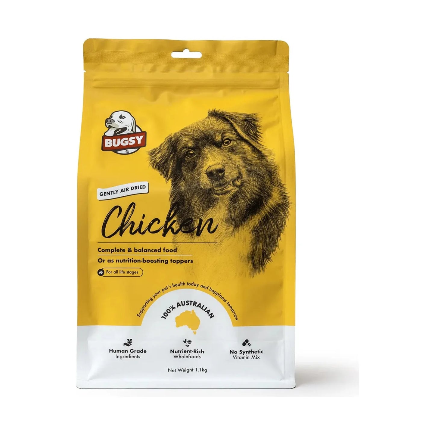 Bugsy's Air-Dried Dog Food Chicken 328g