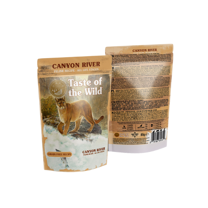 TASTE OF THE WILD - Wet Cat Food Grain Free Canyon River Cat Chunks in Gravy Pouch