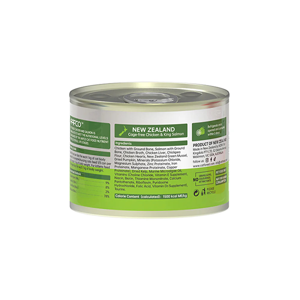 CAT FOREST Wet Cat Food Grass-Fed Chicken & King Salmon
