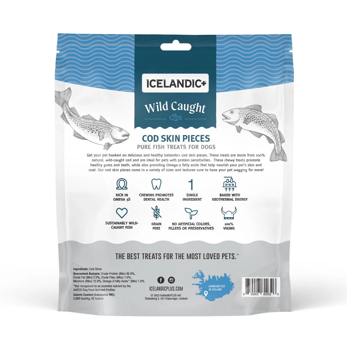 Icelandic+ Dog Treats Cod Skin Pieces 227g