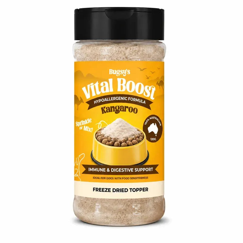 Bugsy's Vital Boost Hypoallergenic Dog Topper – Kangaroo 120g