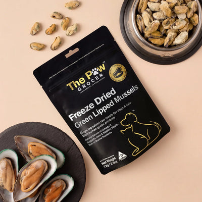 The Paw Grocer - Freeze Dried Premium New Zealand Green Lipped Mussels 72g