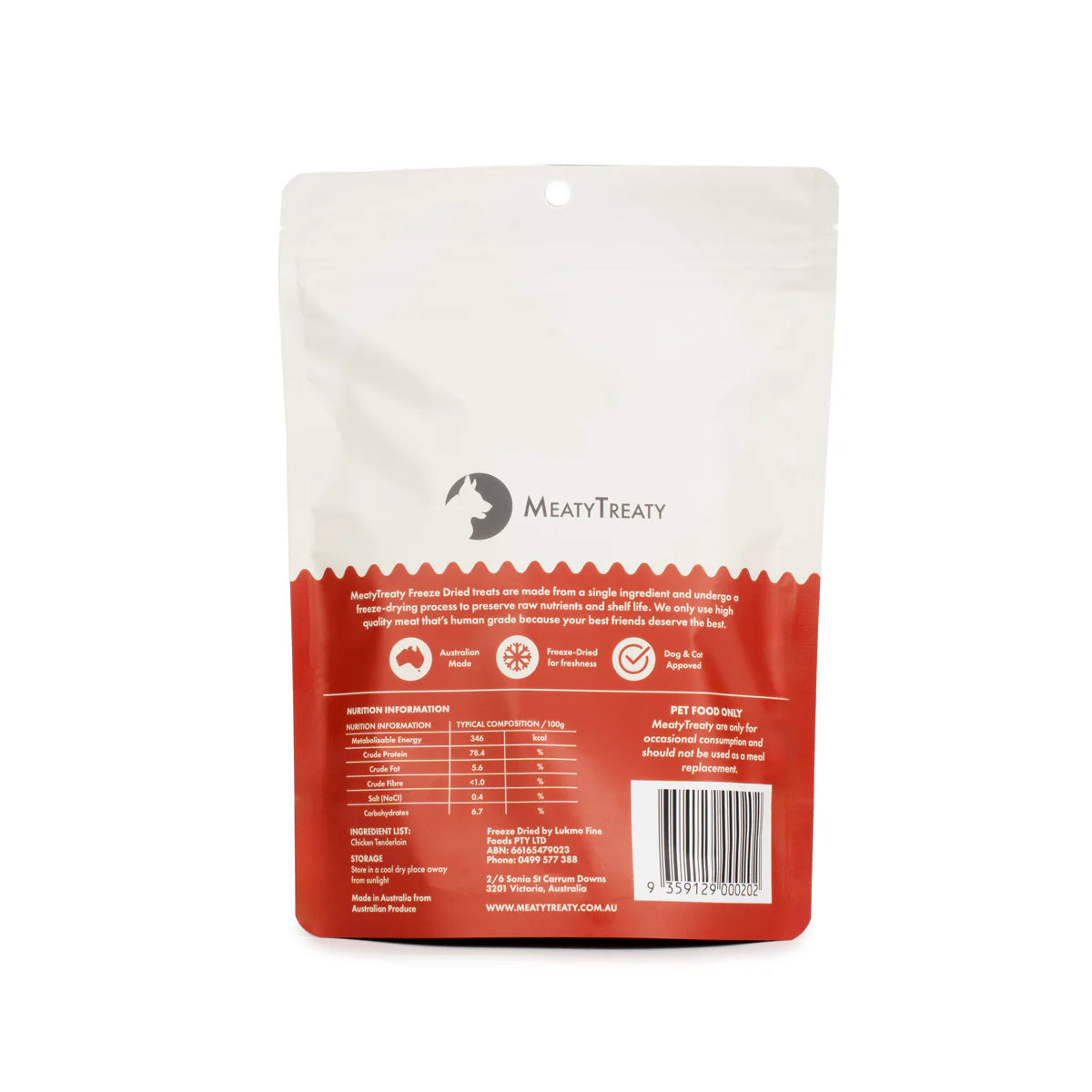 MEATY TREATY Chicken Tenderloin Freeze Dried Dog & Cat Treats 80g