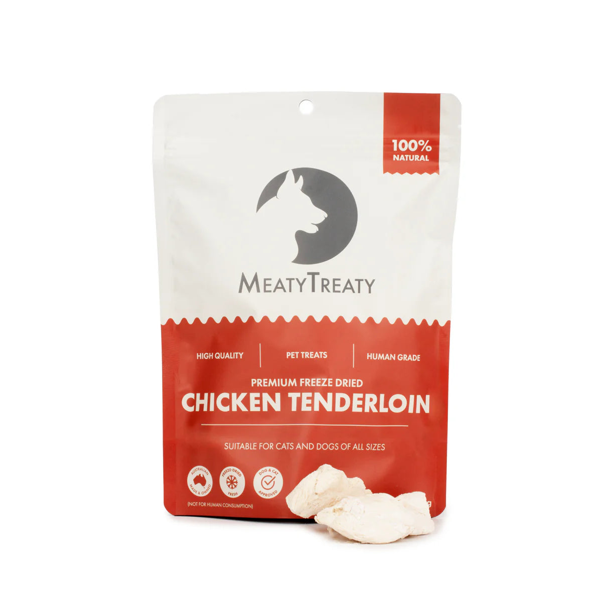 MEATY TREATY Chicken Tenderloin Freeze Dried Dog & Cat Treats 80g