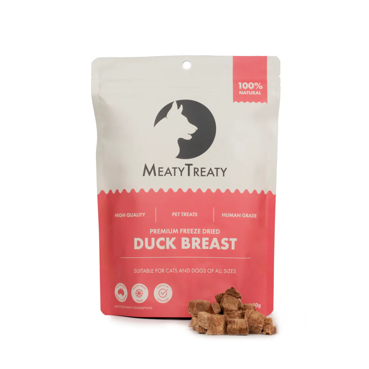 MEATY TREATY Duck Breast Freeze Dried Dog & Cat Treats 50g