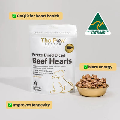 The Paw Grocer - Freeze Dried Diced Beef Hearts