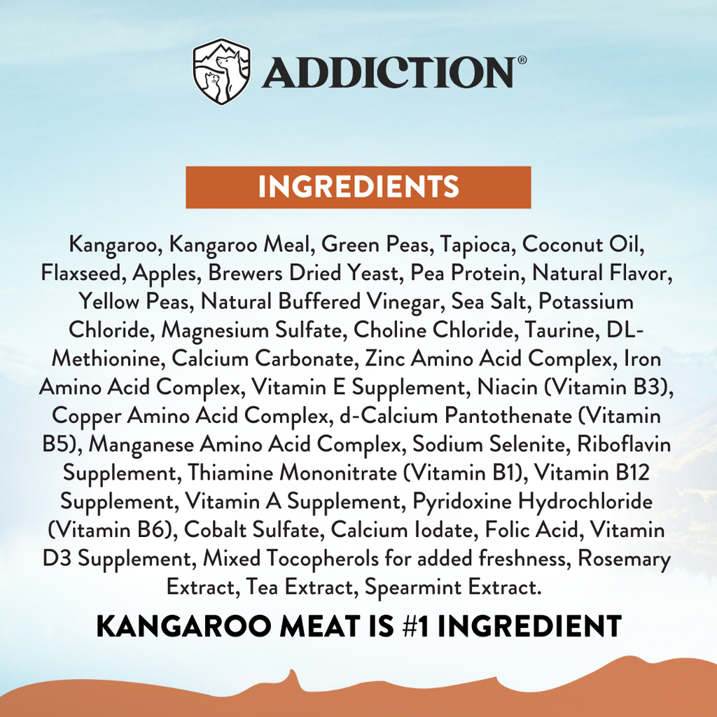 Addiction Dog Dry Food Wild Kangaroo And Apples