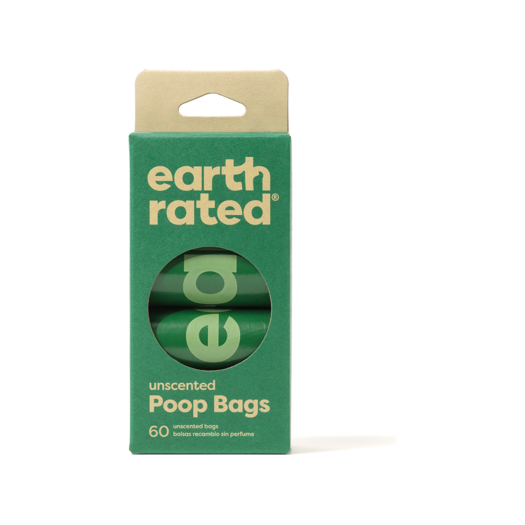 Earth Rated Poo Bags Unscented Refill Rolls 60 Bags