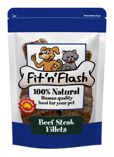 Fit'n'Flash Beef Steak Fillets For Dogs and Cats 60g