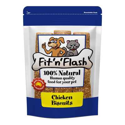 Fit'n'Flash Dogs and Cats Treats Chicken Biscuits 400g
