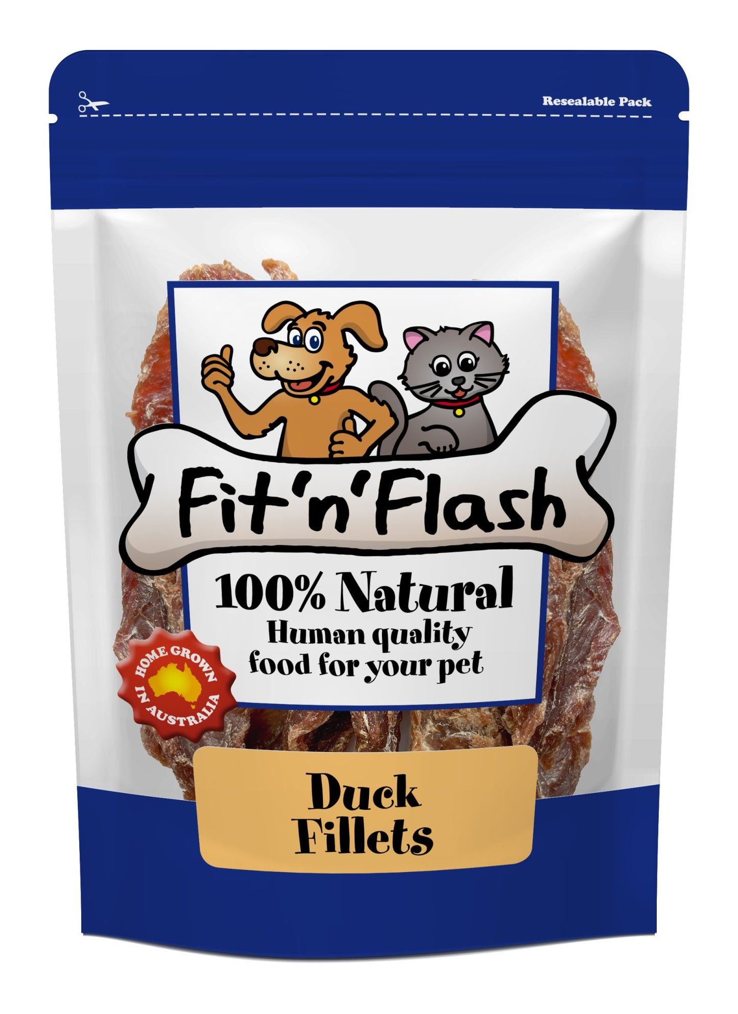 Fit'n'Flash Duck Fillets For Dogs and Cats 50g