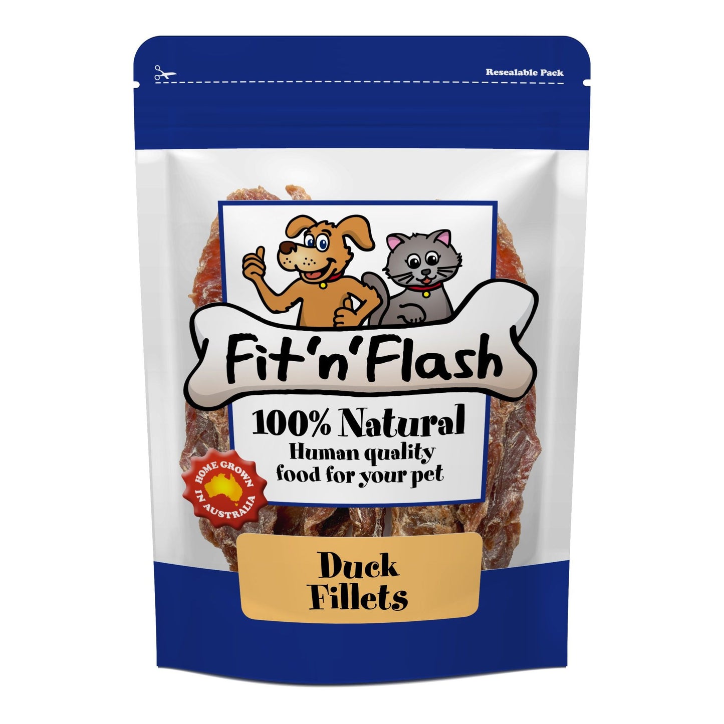 Fit'n'Flash Duck Fillets For Dogs and Cats 50g