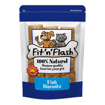 Fit'n'Flash Dogs and Cats Treats Fish Biscuits 400g