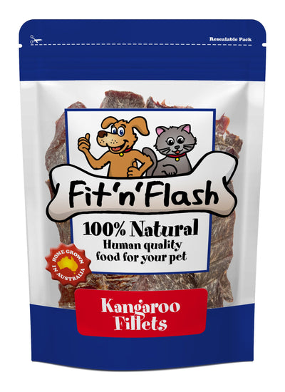 Fit'n'Flash Kangaroo Fillets For Dogs and Cats 60g