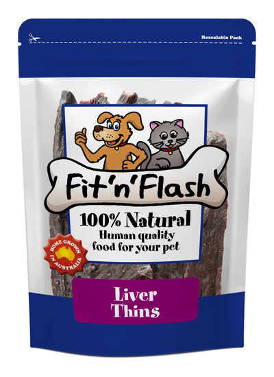 Fit'n'Flash Liver Thins For Dogs 100g